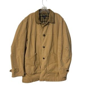 Vintage 90s Barn Coat J. Crew Men's Brown Chore Field Jacket Grunge Distress